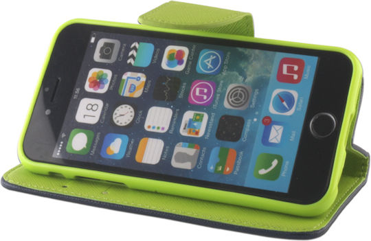 Smart Fancy Buchen Sie Synthetisches Leder Blue/Green (Realme 9i)