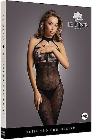 Le Désir Sexy Hochgeschlossenes Kleid Schwarz