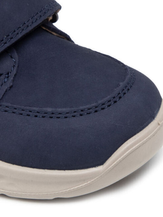 Gore Tex Suede Kids Boots with Velcro Navy Blue
