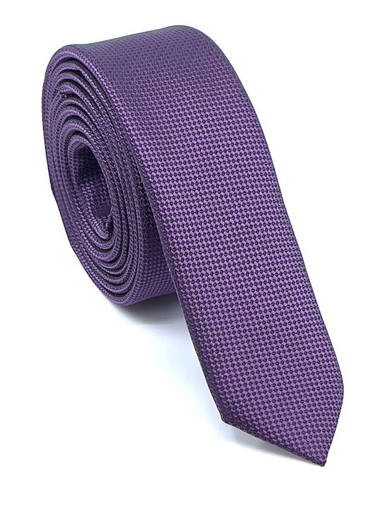 Legend Accessories Skinny Men's Tie Set Monochrome Violet