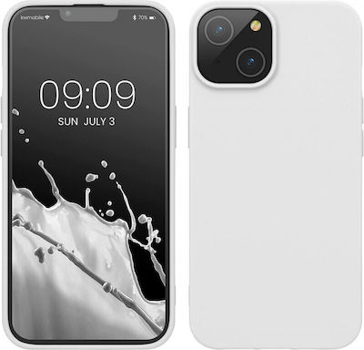 KWmobile Matte Задна корица Силикон Бял (iPhone 14) 59075.48