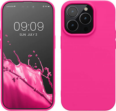 KWmobile Slim Silicone Back Cover Neon Pink (iPhone 14 Pro)