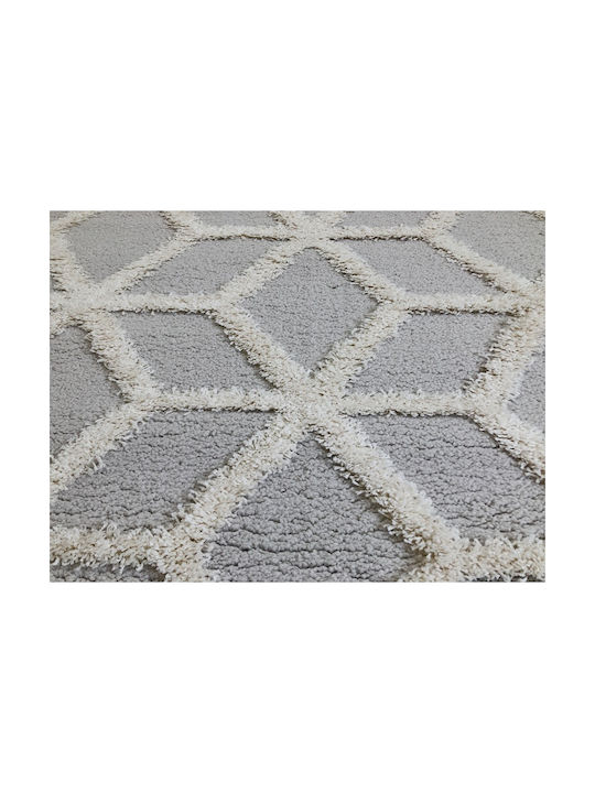 Koulis Carpets Thick 757 Rug Rectangular with Fringes Grey / Cream