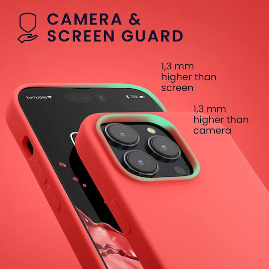 KWmobile Back Cover Σιλικόνης Neon Coral (iPhone 14 Pro)