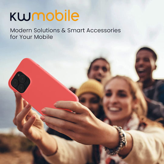 KWmobile Back Cover Σιλικόνης Neon Coral (iPhone 14 Pro)