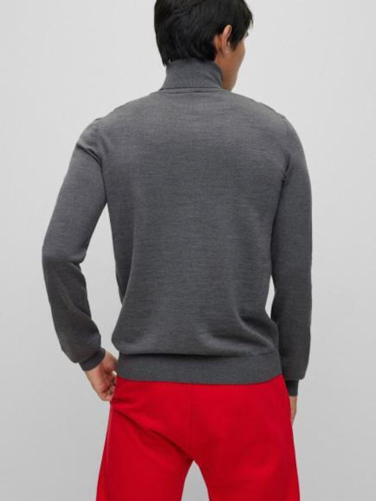 Hugo Boss Herren Langarm-Pullover Rollkragen Gray