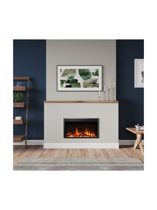 Richen Insert 102 Επιτοίχιο Ηλεκτρικό Τζάκι 2000W 101.6x48cm Μαύρο
