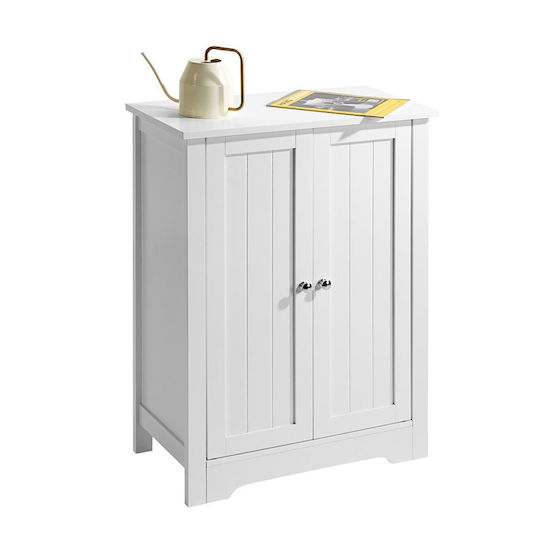 Bakaji Badezimmerschrank B60xT30xH80cm Weiß