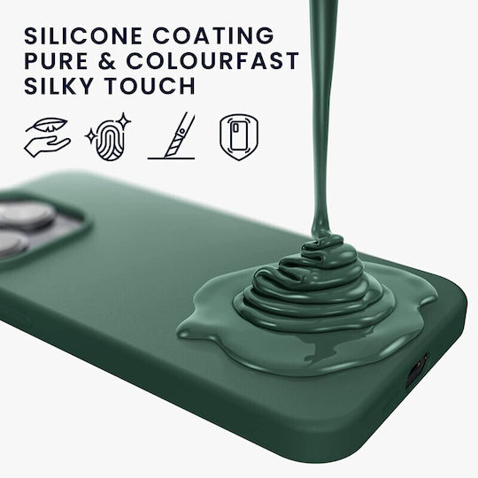 KWmobile Rubberized Back Cover Silicone Forest Green (iPhone 14 Pro)