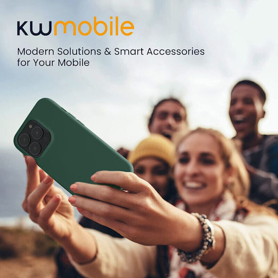 KWmobile Rubberized Back Cover Silicone Forest Green (iPhone 14 Pro)
