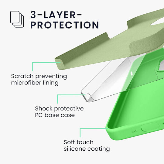 KWmobile Back Cover Silicon Lime Green (iPhone 14 Pro)