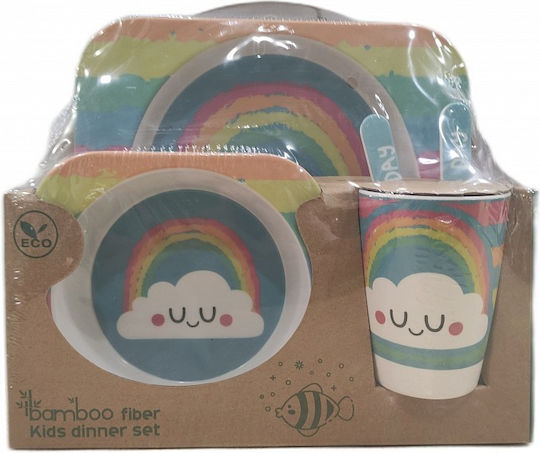 Etoile Set de hrănire din Bambus Multicolor 5buc