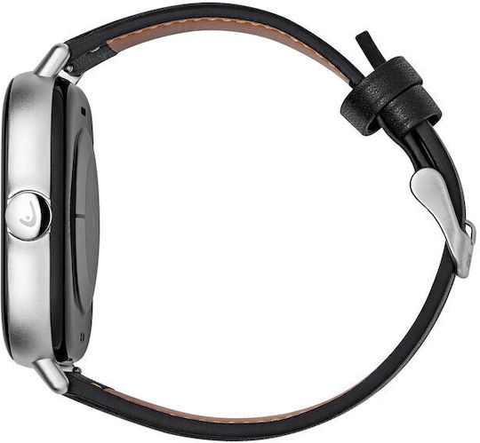 Head Los Angeles 37mm Smartwatch με Παλμογράφο (Μαύρο με Δερμάτινο Λουράκι)