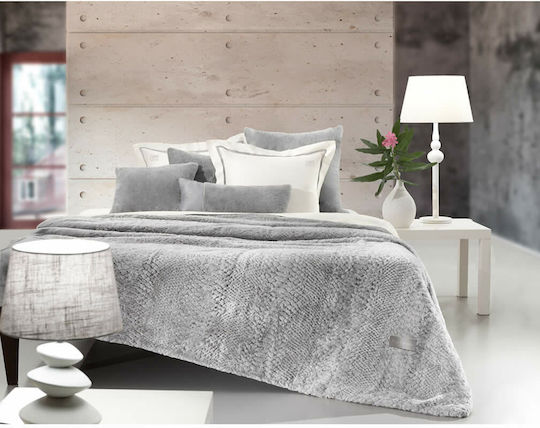 Guy Laroche Crusty Super-Queen Decke 220x240cm Silber