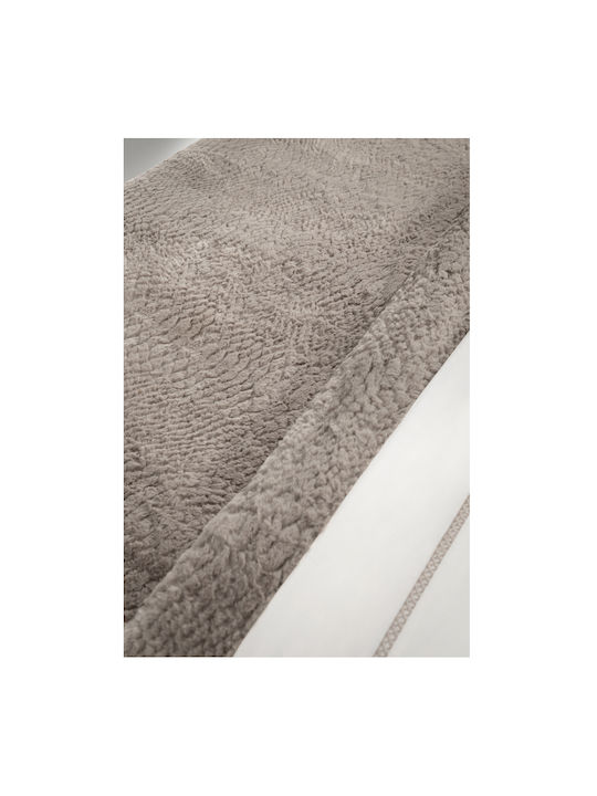 Guy Laroche Crusty Furry Double Blanket Set 220x240cm Mink