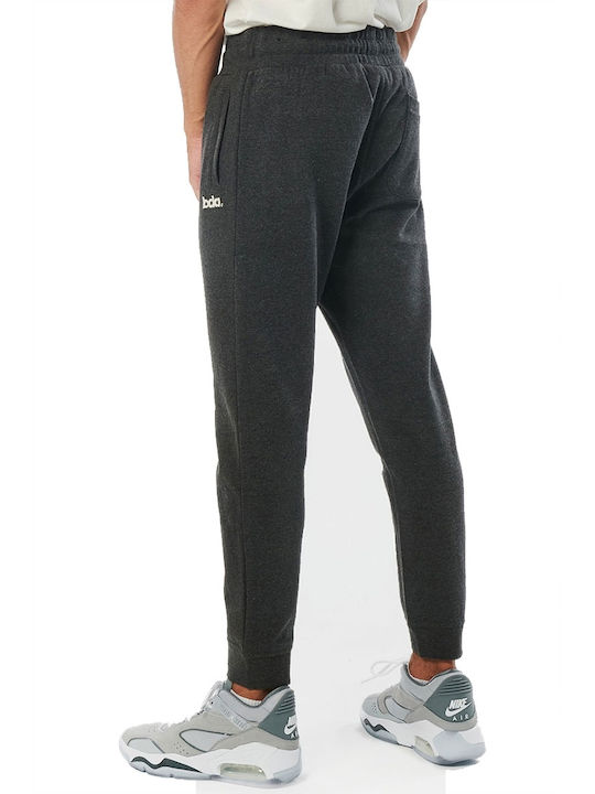 Sweatpants with Elastic Charcoal Melange / White