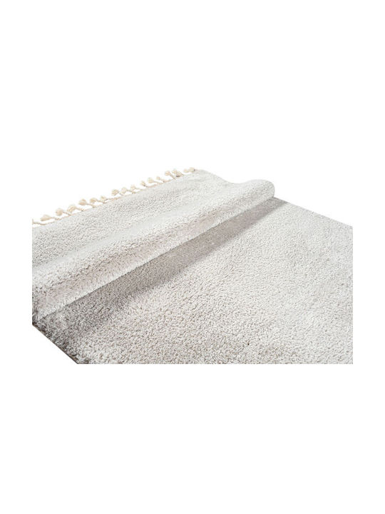 Balsan Silky Χαλί Ορθογώνιο Shaggy με Κρόσια Beige 133x190cm