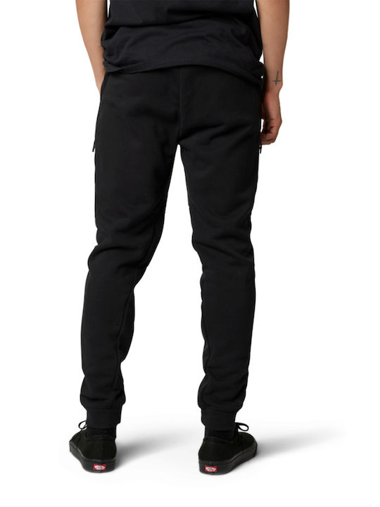 Fox Men's Fleece Sweatpants with Rubber Black