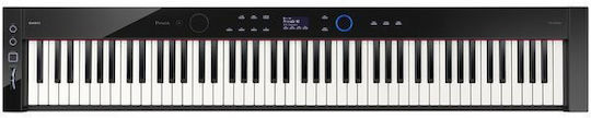 Casio Electric Upright Piano PX-S7000 with 88 Weighted Keys Built-in Speakers and Connection with Headphones and Computer Black