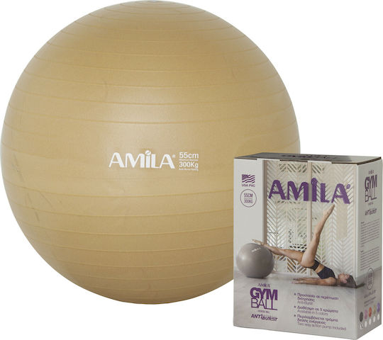 AMILA Ball Pilates 55cm , 1kg in Gold Color