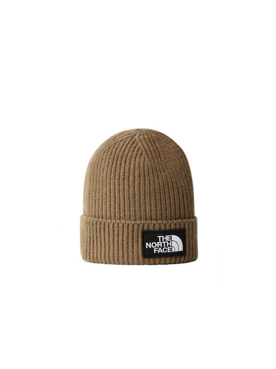 The North Face Beanie Männer Beanie mit Rippstrick in Khaki Farbe