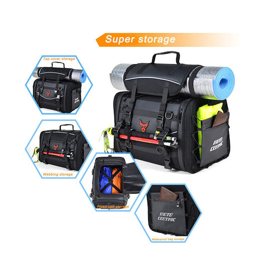 MC-0125XL Waterproof Motorcycle Tail Bag 46lt Black