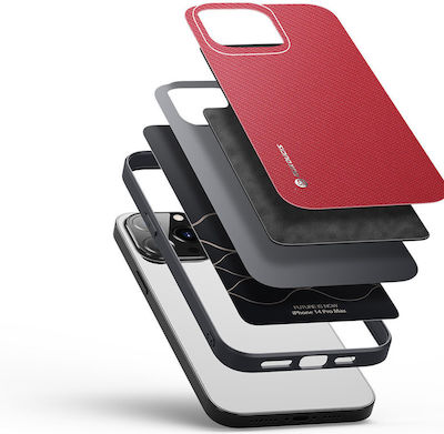 Dux Ducis Fino Plastic / Silicone Back Cover Red (iPhone 14 Pro Max)