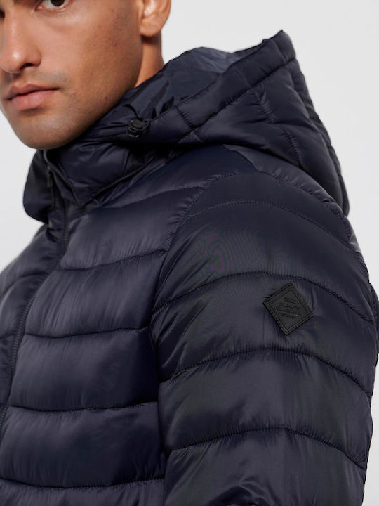 Χειμωνιάτικο Μπουφάν Puffer Navy Μπλε