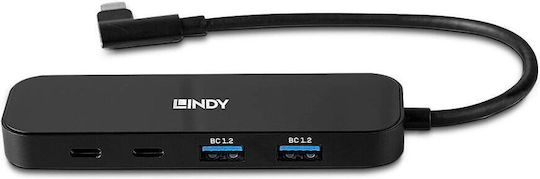 Lindy Hub 4 Θυρών USB 3.2 με σύνδεση USB-C