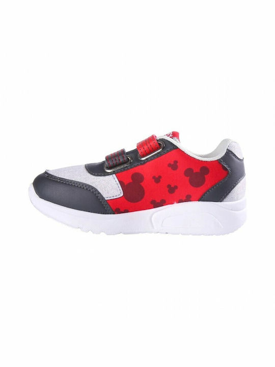Cerda Kids Sneakers Mickey Mouse with Scratch & Lights Red