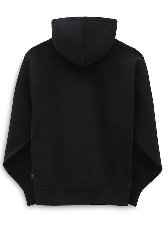 Long Women's Sweatshirt Hooded Black