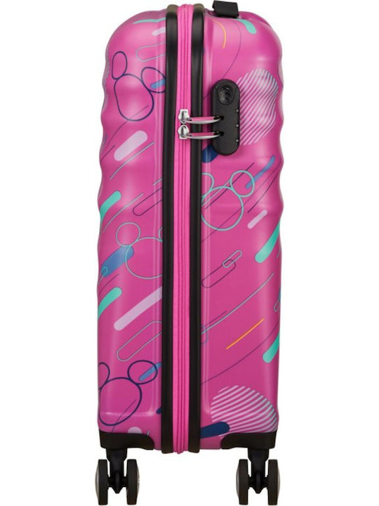 American Tourister Minnie Future Kids Cabin Hard Pink Suitcase With 4 Wheels Height 55cm