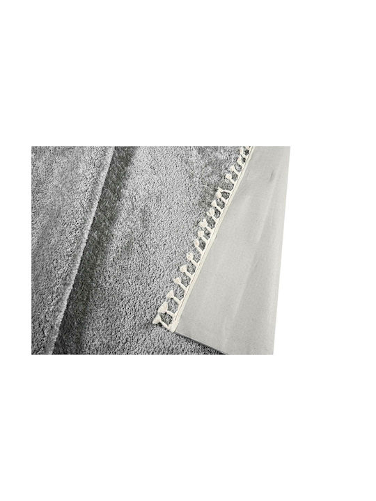 Balsan Silky Σετ Shaggy Χαλιά Κρεβατοκάμαρας Βαμβακερά D.grey 3τμχ