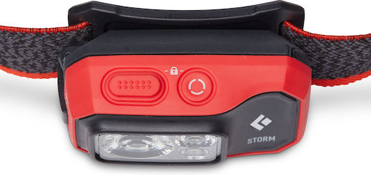 Black Diamond Stirnlampe LED IP67 mit maximaler Helligkeit 450lm Storm 450 Rot