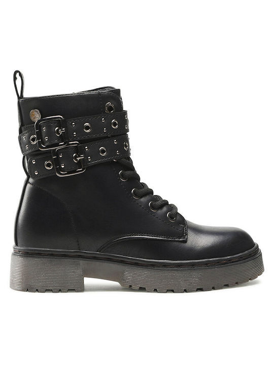 Xti Kids Military Boots with Lace Black