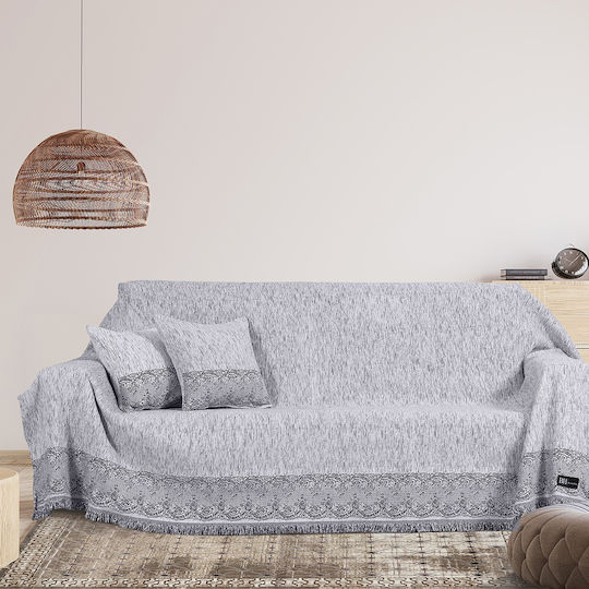 Beauty Home Μαξιλαροθήκη Γκρι 40x40εκ.