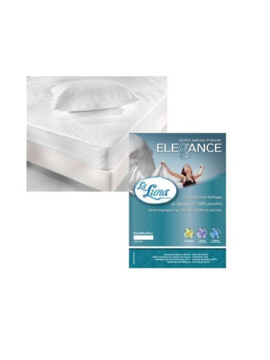 La Luna Elegance Schutzkissenbezug-Set Gesteppt Weiß 45x65cm.