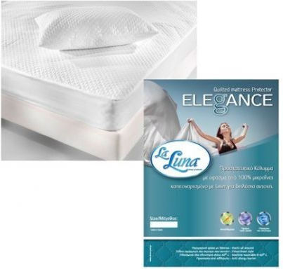 La Luna Elegance Σετ Προστατευτικά Μαξιλαριών Καπιτονέ Λευκά 45x65εκ.