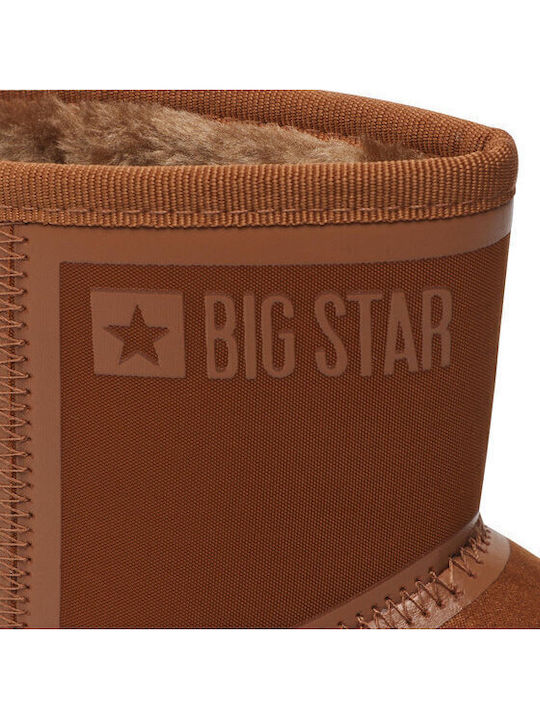 Suede Women's Ankle Boots Brown