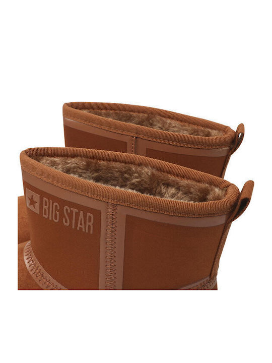 Suede Women's Ankle Boots Brown