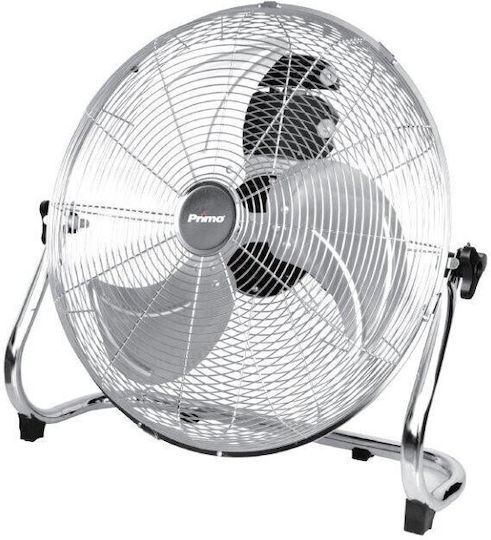 Primo PRFF-80410 Ανεμιστήρας Δαπέδου 110W Διαμέτρου 50cm Ασημί