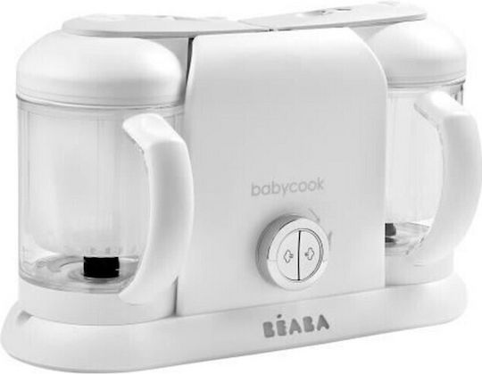 Beaba Babycook Duo Food Steamer with Blender with 2 Steaming Decks 2.2lt White Silver