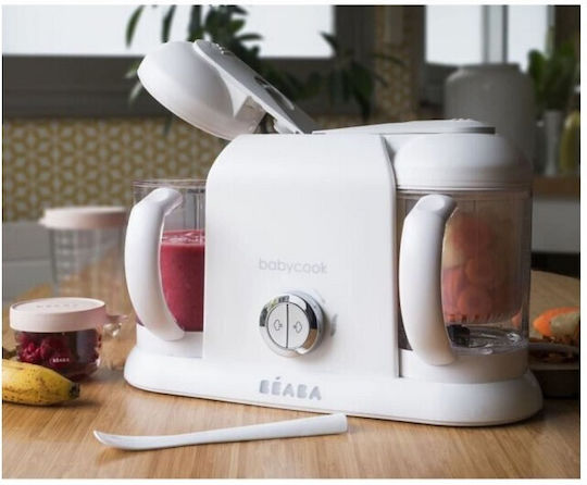 Beaba Babycook Duo Food Steamer with Blender with 2 Steaming Decks 2.2lt White Silver