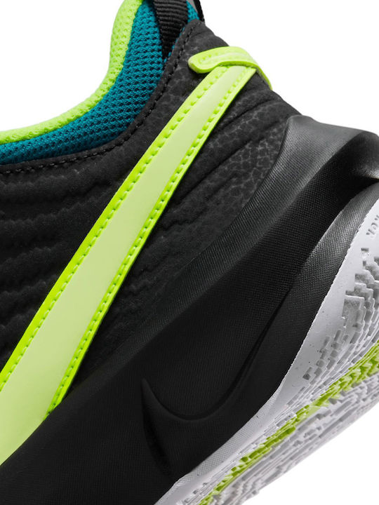Hustle Hustle D 10 Kids Sports Shoes Basketball with Laces Black / Barely Volt / Volt / Bright Spruce