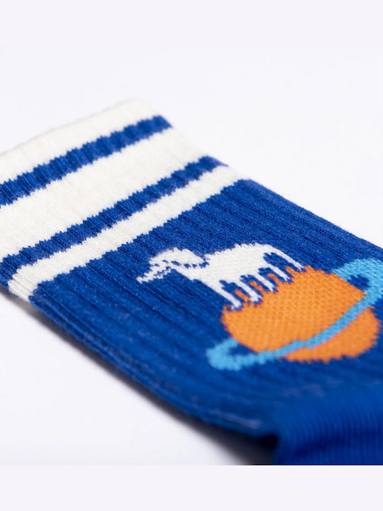 Happy Socks Παιδικές Κάλτσες Μακριές Laika Rib Μπλε