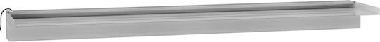 vidaXL Pool Waterfall with LED Lighting made of Stainless Steel 108x108cm Silver
