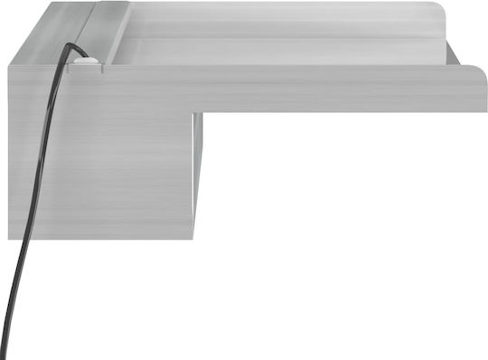 vidaXL Poolzubehör mit LED-Beleuchtung 45x45cm Silver