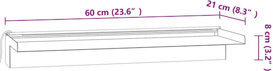 vidaXL Poolzubehör mit LED-Beleuchtung mit einer Länge von 60cm Silver