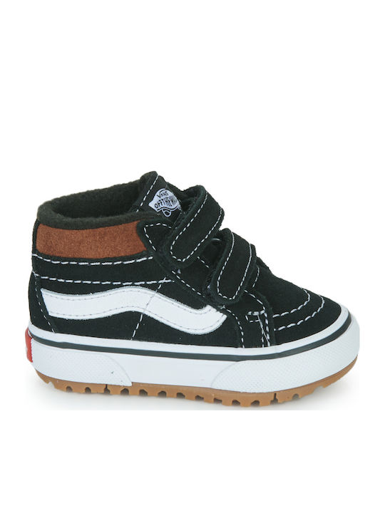 Sk8 Mid Reissue Παιδικά Sneakers High με Σκρατς Μαύρα