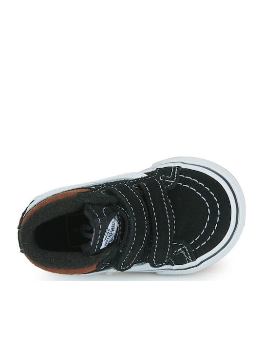Sk8 Mid Reissue Παιδικά Sneakers High με Σκρατς Μαύρα